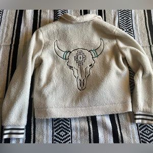 Discontinued Ariat teddy bear jacket with skull on the back size medium